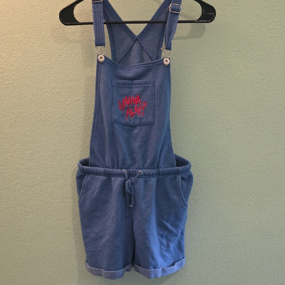 Universal Blue Jumpsuit with Red Embroidery - Picture 1 of 4